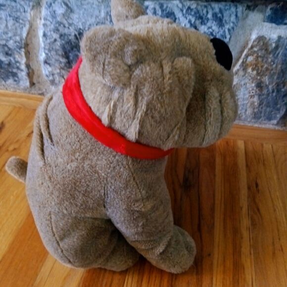 DanDee Collectors 14" Bulldog Brown Plush Stuffed Animal Toy (heart missing) - Picture 5 of 7